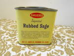Click to view larger image of Vintage Sauer's Ribbed Sage Spice Tin  (Image2)