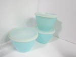 Click here to enlarge image and see more about item vtwcsb2g: Vintage Tupperware  Pastel BlueStorage Bowls