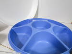Click here to enlarge image and see more about item vtwsns3f: Vintage Tupperware Round Blue Party Tray Server