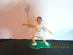 Click here to enlarge image and see more about item vwcdbs9d: Vintage Cake Decorating Female Tennis Player