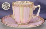 Click to view larger image of Aynsley pink & yellow demi-tasse cup & saucer (Image2)