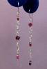 Click to view larger image of Garnet Coin & SS figure 8 Drop Earrings (Image3)