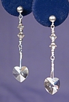 Click here to enlarge image and see more about item ERSW026CSS: SS & Swarovski Crystal Silver Shade Hearts
