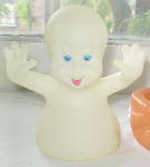 Click here to enlarge image and see more about item ASP-101:  Casper the Friendly Ghost Vintage Baby Bottle Cover 1970