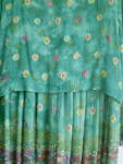 Click to view larger image of Dress  2-piece Vintage Hunter Green Challis Print  (Image3)