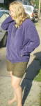 Click to view larger image of  Jacket Ladies Vintage 1980s Purple Suedette Lightweight (Image3)