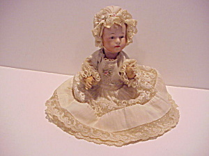 Heubach(?) 8 inch Bisque Doll Painted eyes (Image1)