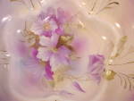 Click to view larger image of RS PRUSSIA LILY MOLD BOWL W/PURPLE CLEMATIS (Image3)