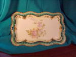 Click here to enlarge image and see more about item 1616: RS PRUSSIA OH DRESSER TRAY W/LILACS MOLD 343