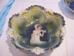 Click to view larger image of RS PRUSSIA PANSY MOLD AUTUMN PORTRAIT BOWL (Image1)