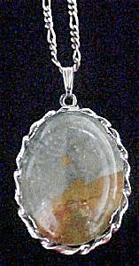 Vintage Jasper Picture Stone Pendant (Image1)