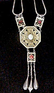 Vintage Moroccan Necklace W/cabochons