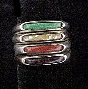 Four Silver Stacking Rings