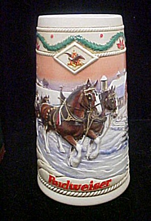 1996 Budweiser Holiday Stein