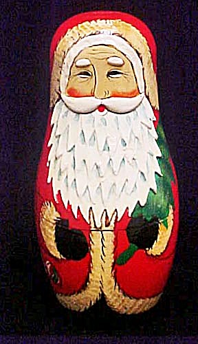 Santa Nesting Dolls - Six Wooden Santas (Image1)
