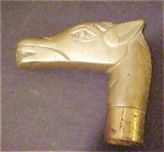 Click here to enlarge image and see more about item A411: Metal Animal Figural Cane Head
