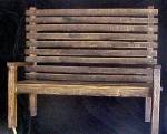 Click here to enlarge image and see more about item AA820: Wood Slat Doll's/Bear Primitive Bench