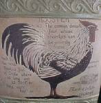 Click to view larger image of Tin Container Wall Pocket w/Rooster (Image2)