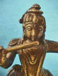 Click to view larger image of Indian Hindu Deity Krishna Playing Flute (Image5)