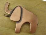 Vintage Copper Toned Elephant Pin