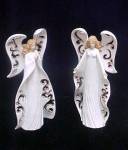 Click here to enlarge image and see more about item AAA362: Pair of Angel Candle Holders