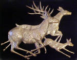 Brass Deer Plaque
