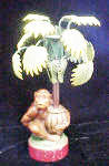 Monkey w/Palm Tree Candle-Holder
