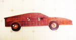 Folk Art Wooden Automobile - Clothes Rack