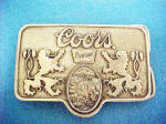Click to view larger image of Coors Premium Pewter Colored Belt Buckle (Image1)