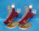 Click to view larger image of Pair Tin Angels Candle Holders (Image3)
