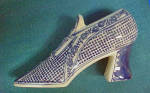 Click to view larger image of Ceramic Shoe - Cobalt Blue/White (Image2)