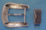 Click to view larger image of SS Belt Buckle Set - 20th Century (Image2)