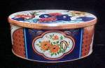 Click to view larger image of English Daher Tin Container w/Asian Floral (Image2)