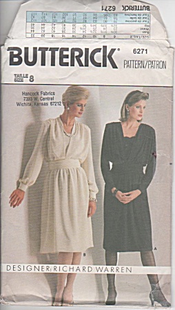 A-line Dress Cummerbund - Size 8 - Pattern 6271