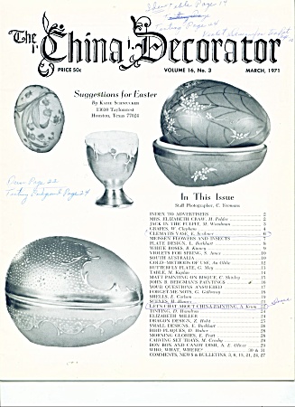 The China Decorator -march,1971 Vintage