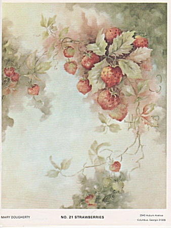 China Painting Study Strawberries Mary Dougherty 21