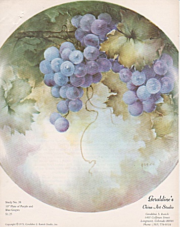 Rarick Purple/blue Grapes China Study 38 1973