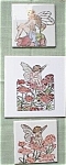 Click here to enlarge image and see more about item 091903LFG: Hand Painted FAIRY Ceramic Tile Gold
