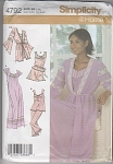 Simplicity 4792~Nightgown~Pajama~ Robe~UNCUT~