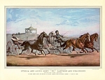 Click here to enlarge image and see more about item CI053: CURRIER AND IVES- AND HORSES RUN FASTER