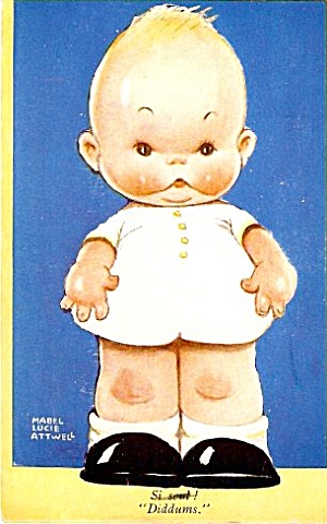 Mabel Lucie Attwell Boy 'Diddums' 1934 Postcard (Image1)