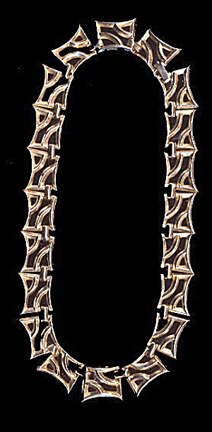 Lovely 14" Goldtone Wave Link Choker Necklace (Image1)