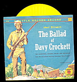 The Ballad of Davy Crockett Little Golden 1950s Record (Image1)