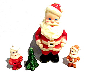 Collection of 1950s Gurley Santas including Box (Image1)
