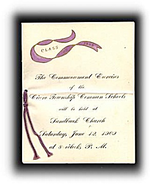 Class 1909 Cicero Township IL Commencement Invitation (Image1)