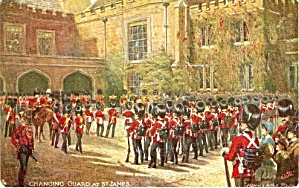 Tucks 'Changing Guard at St James' 1907 Postcard (Image1)