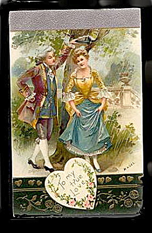 Winsch Colonial Couple 1908 Valentine's Day Postcard (Image1)