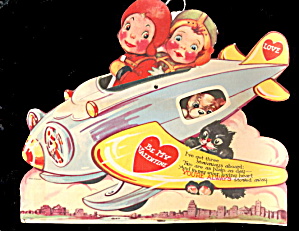 Large Vintage Mechanical Children Dog Valentine (Image1)