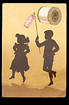 1891 J & P Coats Children with Lantern Trade Card (Image1)