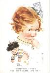 Mabel Lucie Attwell Girl 'Sometimes I Think..' Postcard